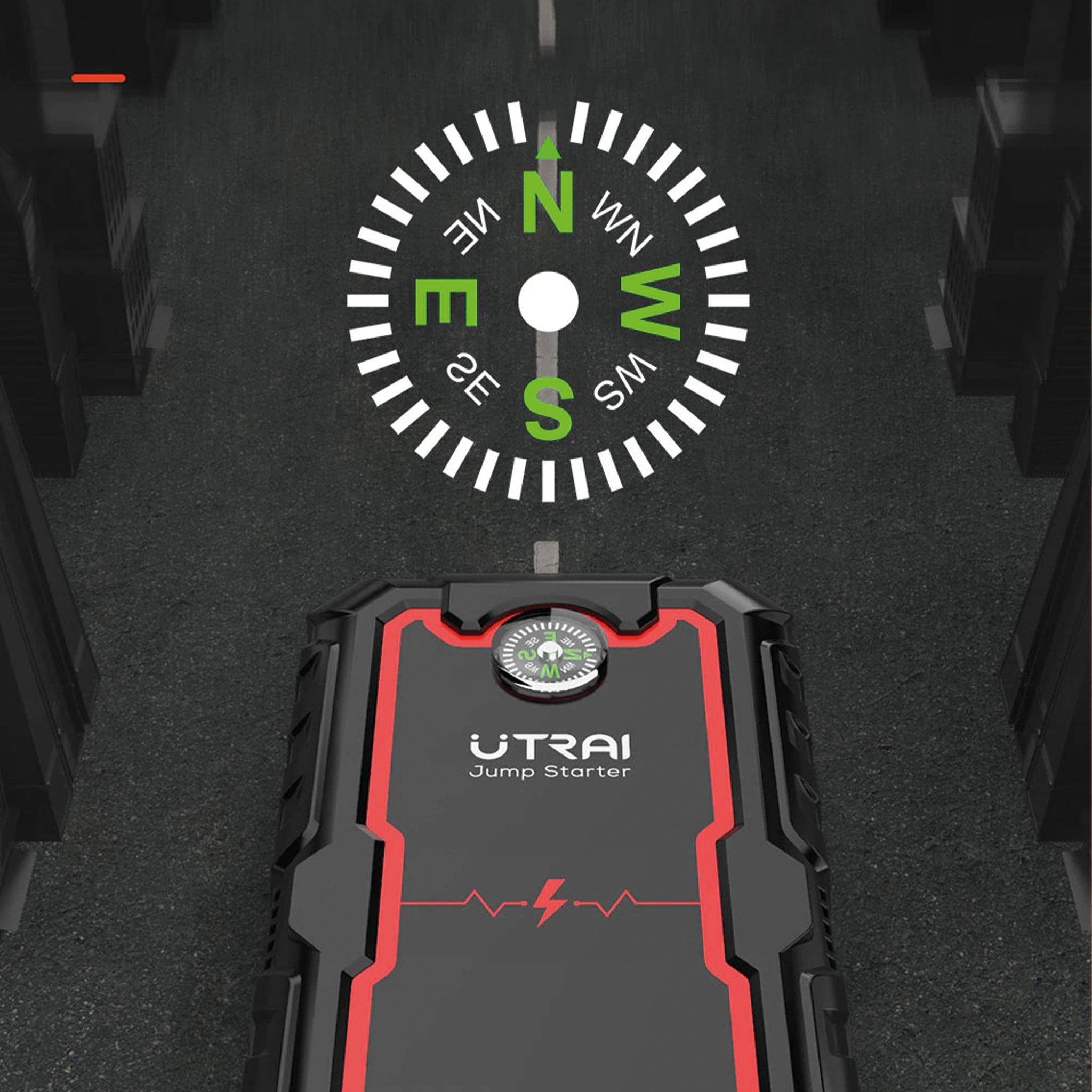 Utrai jumpstarter til 12V bil batteri