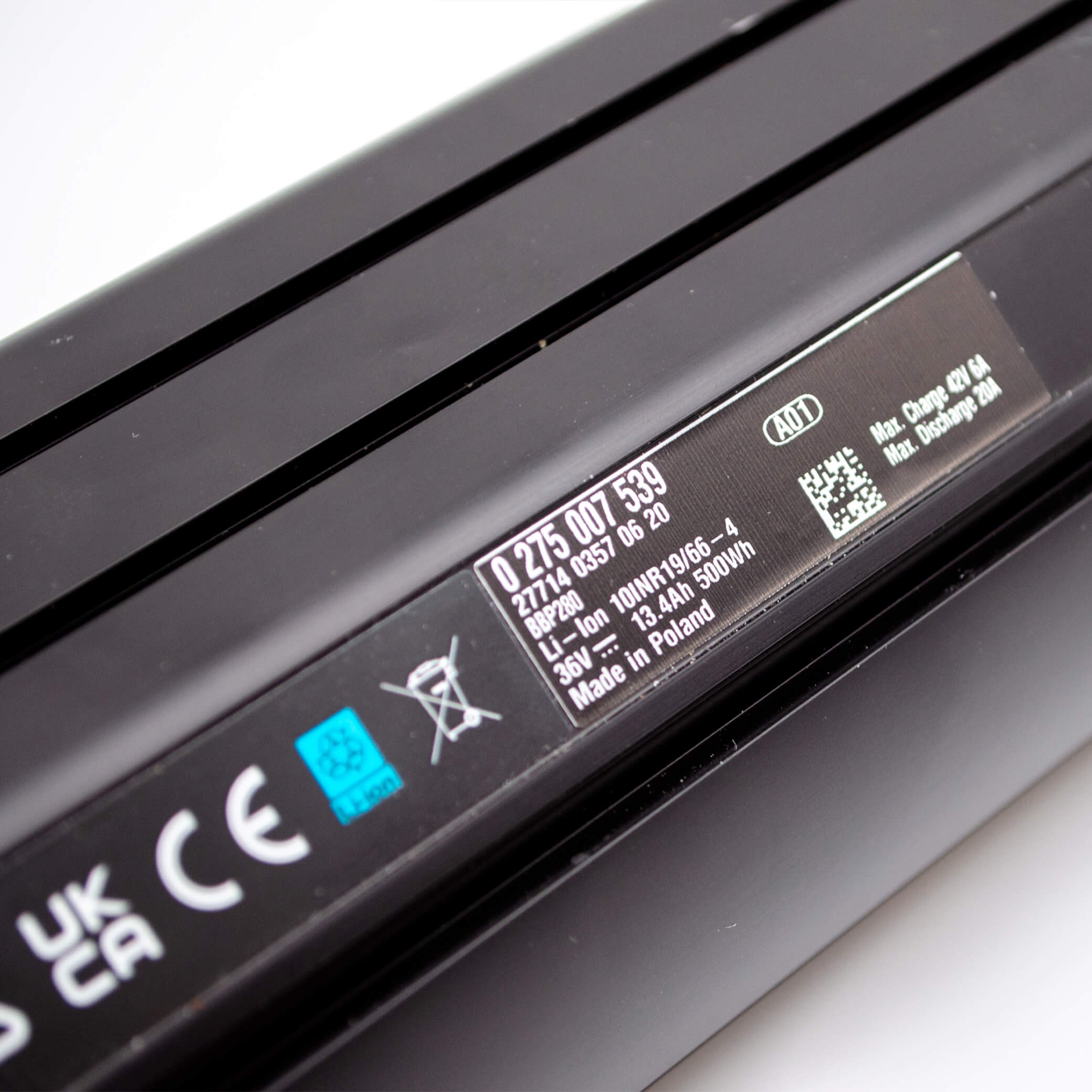 Informationer af Bosch Powertube 500 elcykel batteri